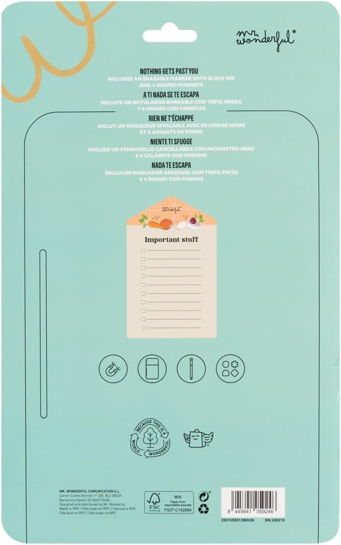 Thumbnail 4 de Mr Wonderful Tableau magnétique à lister ⚙️