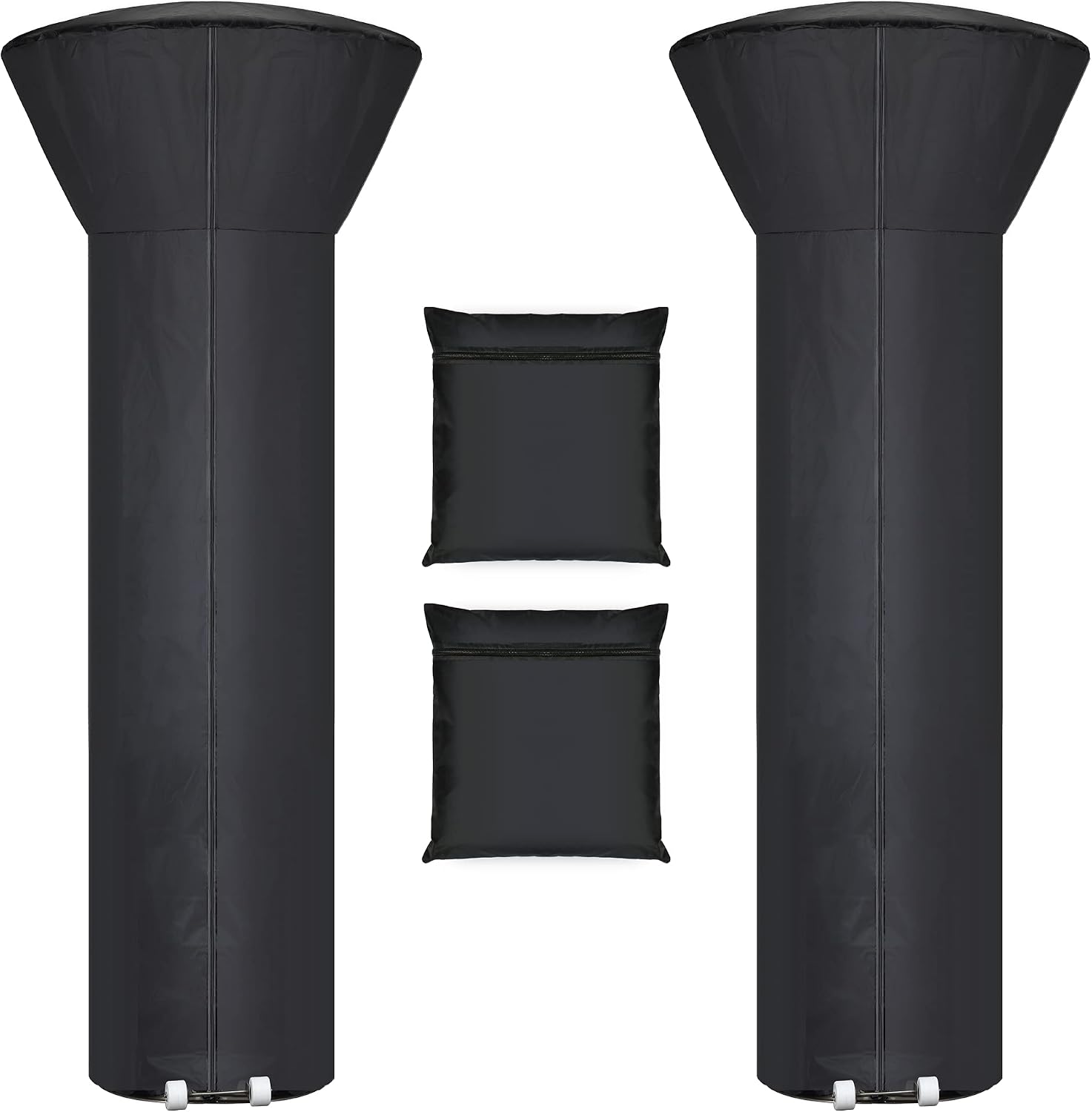 Detalle de Hualedi Patio Heater Covers, 2-Pack, Waterproof Polyester with Zippers