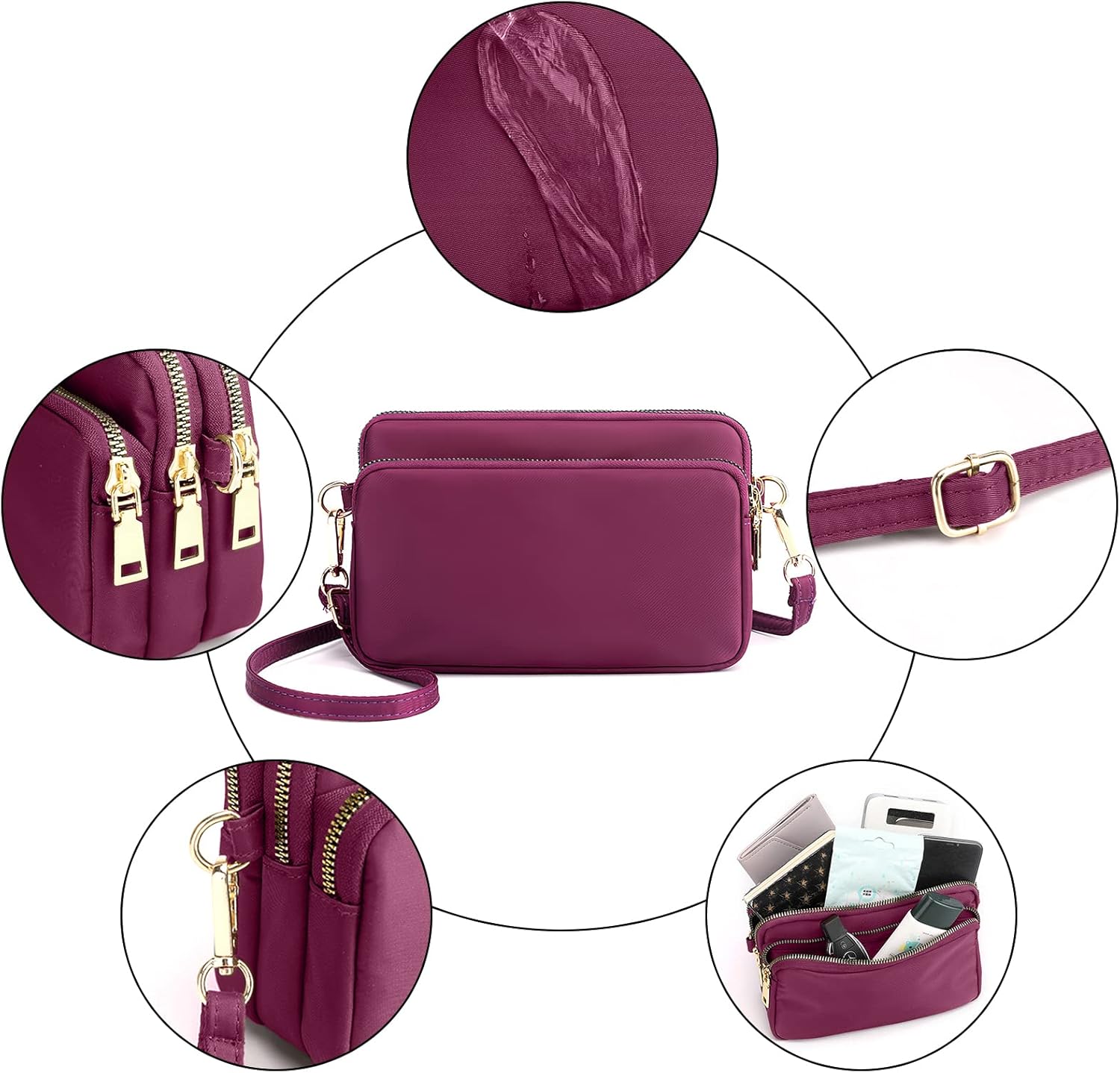 Thumbnail 5 de ModaZeal Small Crossbody Bag 20x6x13cm