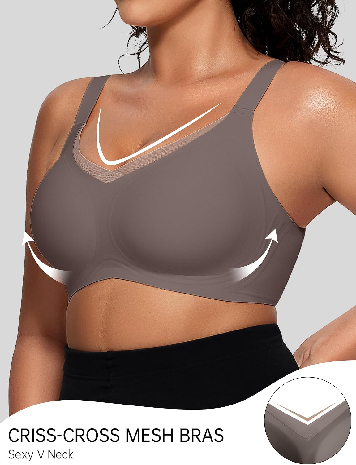 Detalle 2 de OEAK Wireless Bra in Nylon and Spandex