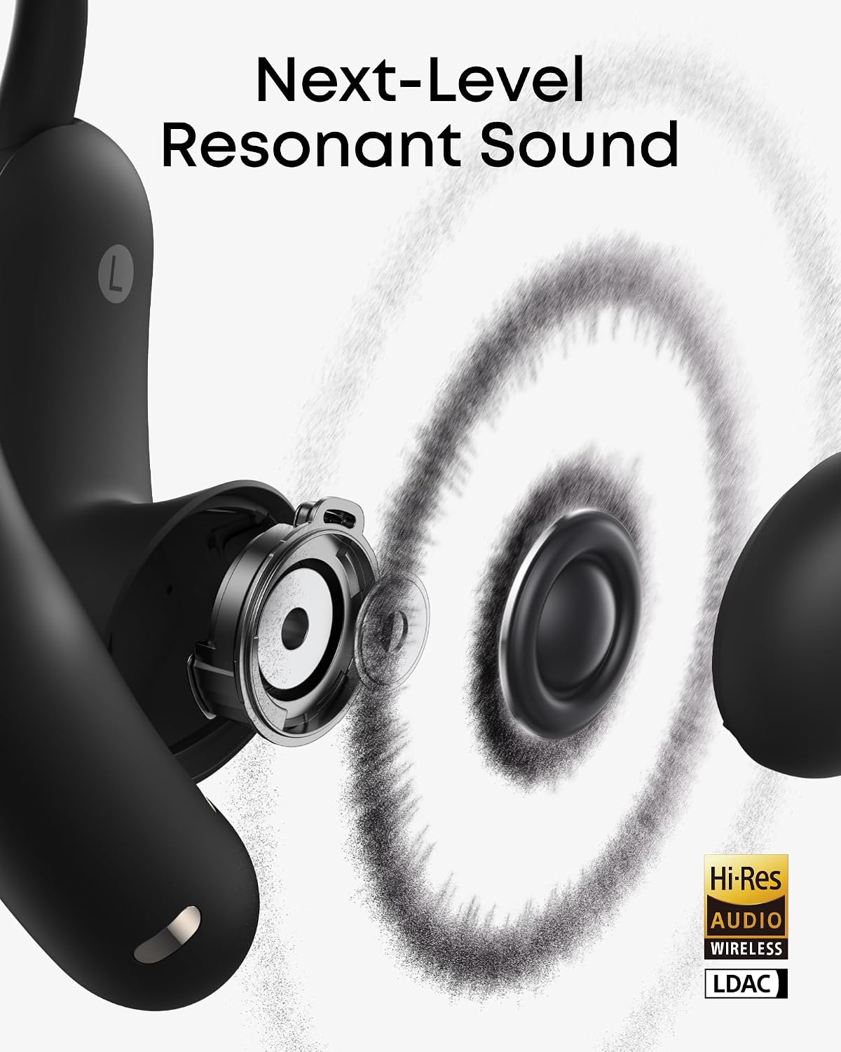 Detalle de soundcore AeroFit 2 Pro by Anker 2-in-1 Hybrid Earbuds with Awareness & Focus modes