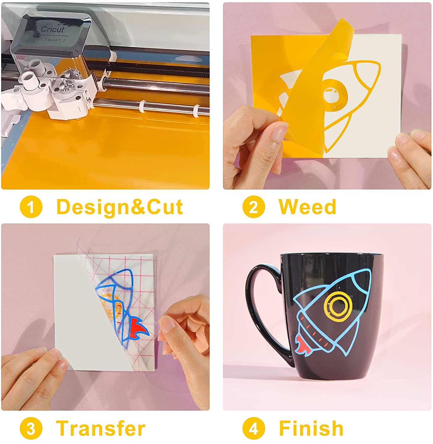 Thumbnail 4 de Lya Vinyl 40 Pack Glossy Permanent Vinyl Bundle (12 x 12 inch) for Cricut & Silhouette