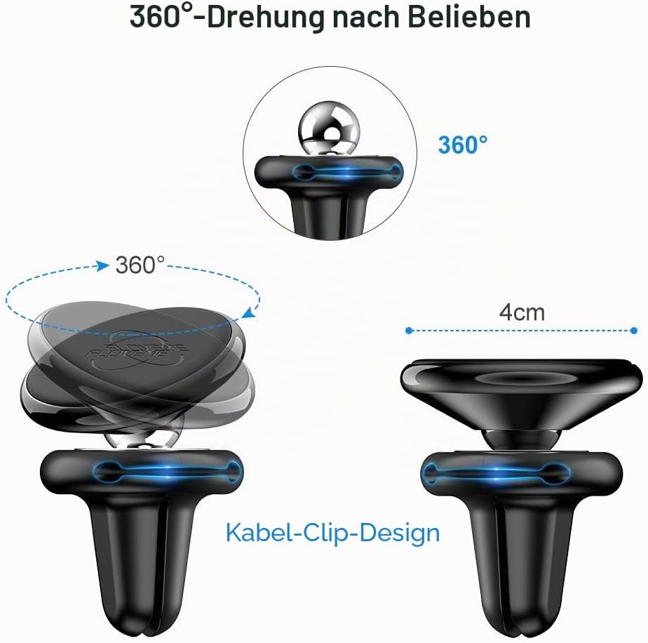 Detalle 2 de FLOVEME KFZ Handyhalterung Auto Magnet 5 Magneten