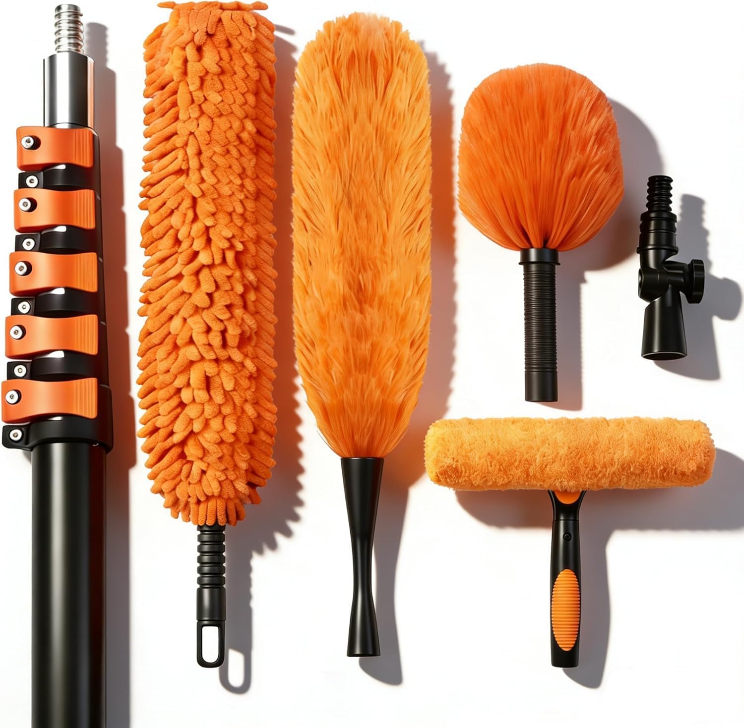 Detalle de TONYINGO 18ft High Reach Duster Kit: A 5-Piece Telescoping Solution for Hard-to-Reach Cleaning