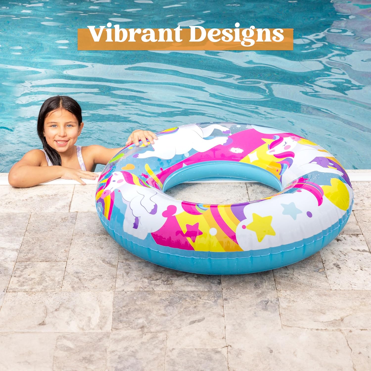 Thumbnail 3 de JOYIN 3 Pack Pool Floats (32-inch) Kids Pool Tube Ring Floats