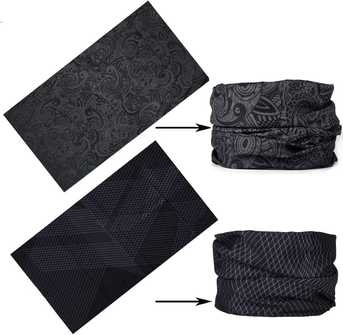 Thumbnail 4 de 6er-Set nahtlose Multifunktions-Bandanas (Mikrofaser-Polyester) – elastische Schlauchschals für Yoga, Laufen & mehr