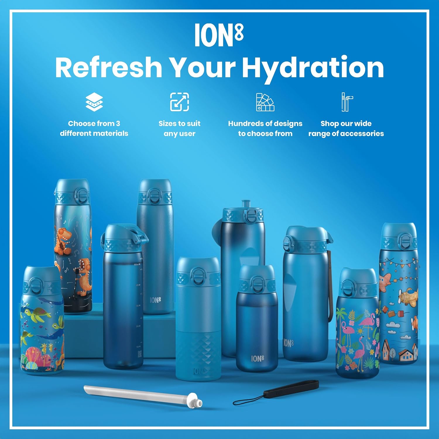 Thumbnail 6 de ION8 Vacuum Insulated Steel Water Bottle (320 ml) – Leak Proof, Easy Open, Dishwasher Safe