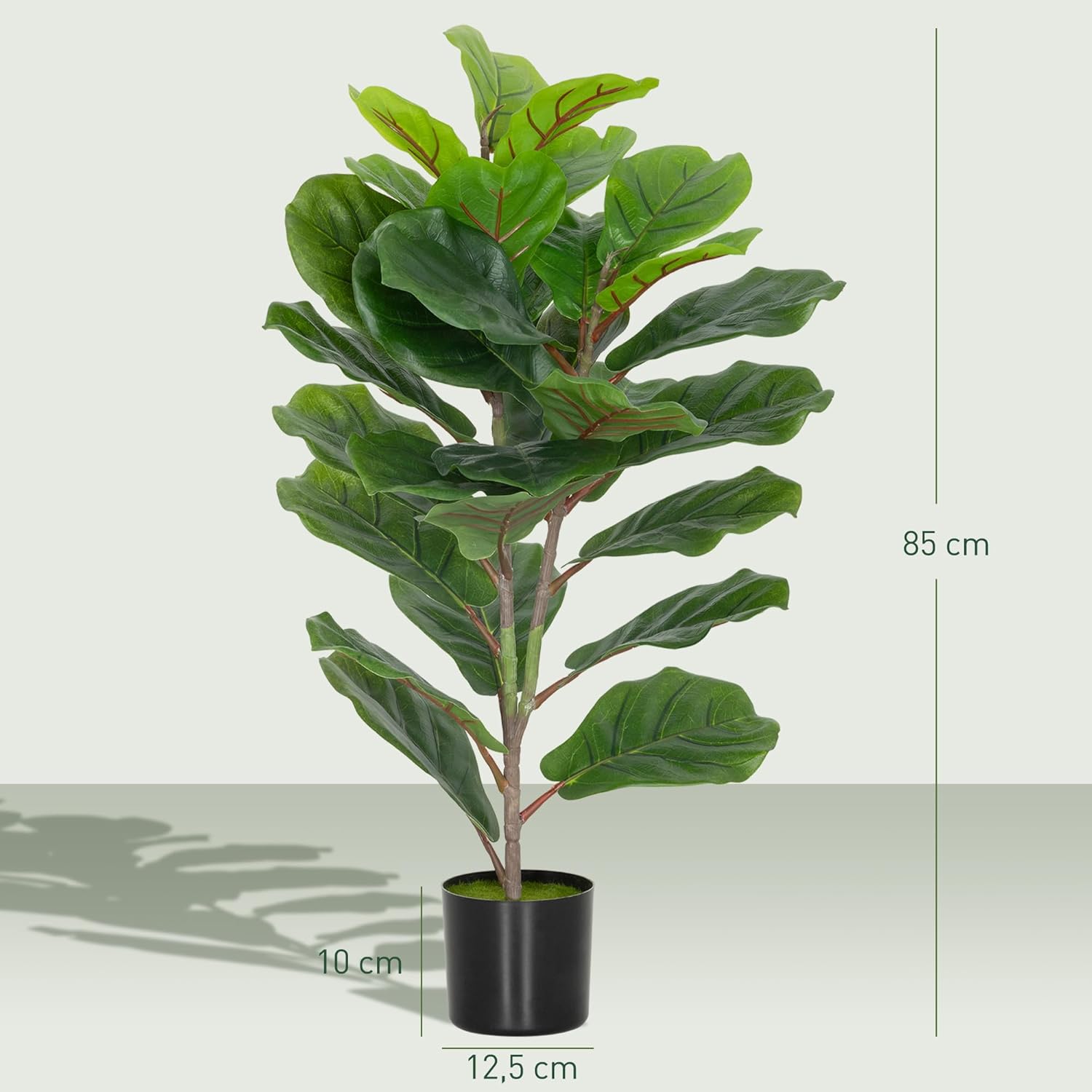 Thumbnail 6 de HOMCOM Lot de 2 Plantes artificielles 80 cm figuier