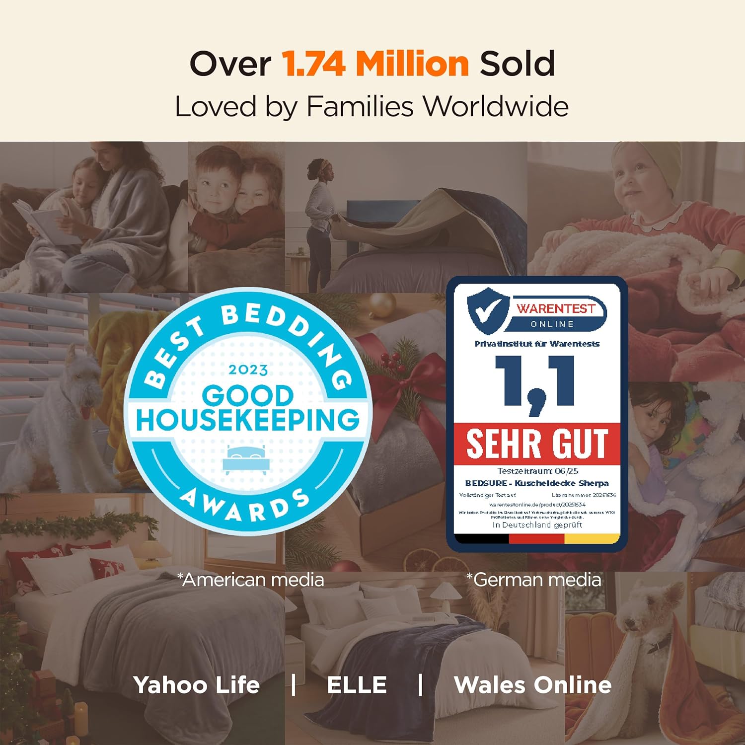 Thumbnail 5 de Bedsure Sherpa Fleece Throw Blanket (Navy, King Size) 230x270cm