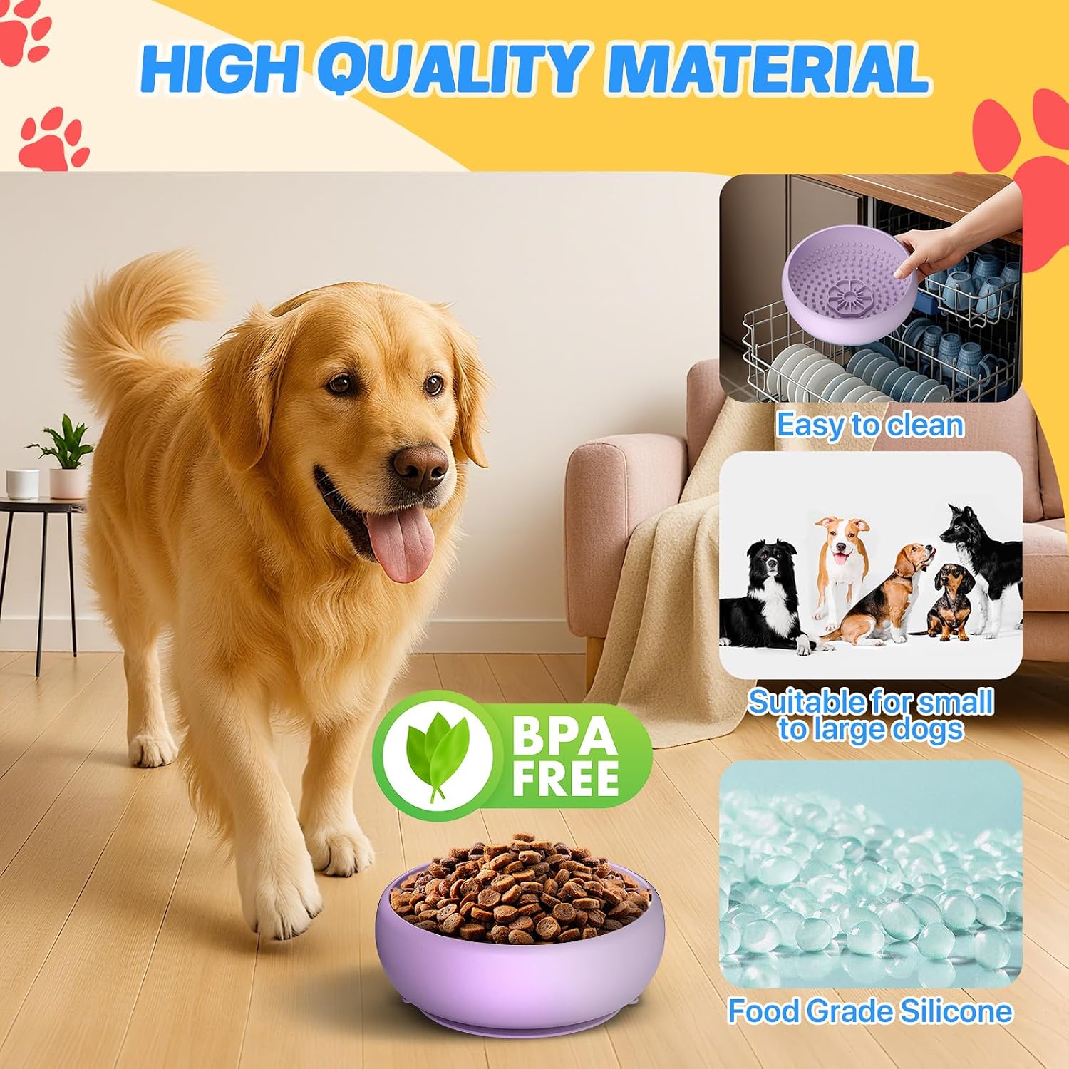 Detalle 2 de Pawinner 2-in-1 slow feeder lick bowls
