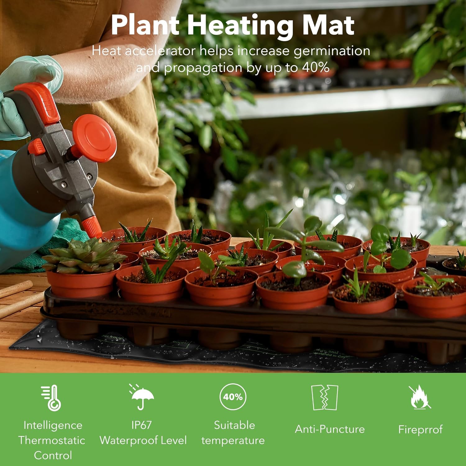 Thumbnail 5 de Durable Seedling Heat Mat 10"×20" for Seedlings 🌱