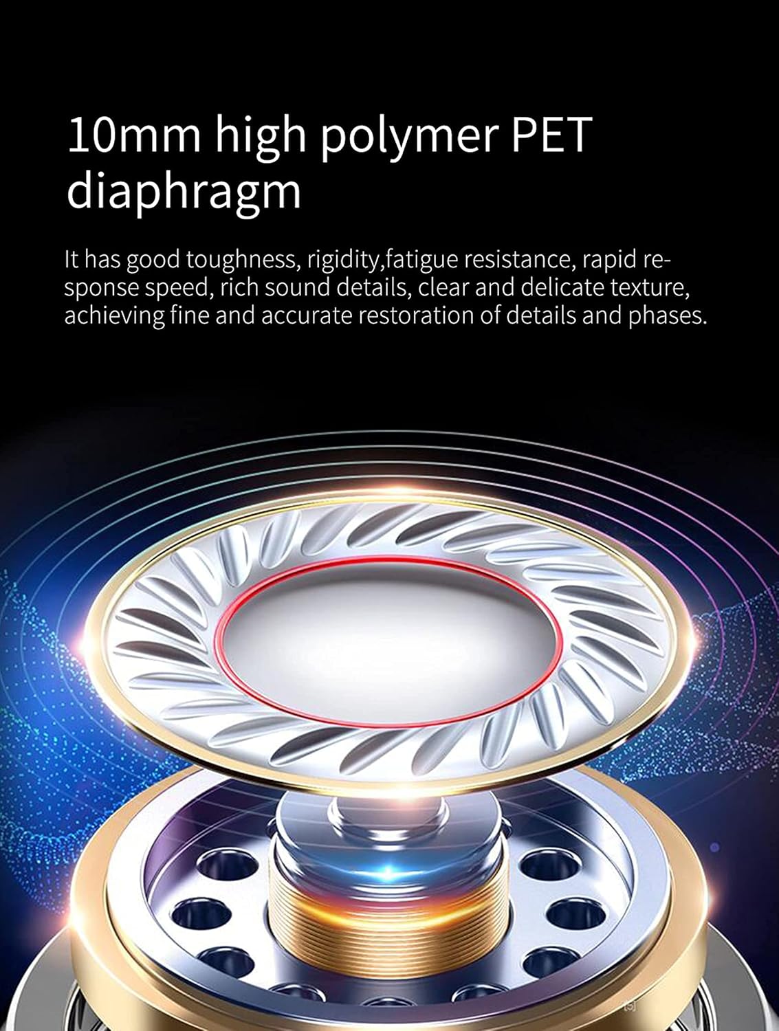 Thumbnail 1 de Yinyoo KBEAR KS1 Wired In-Ear Monitors, 10 mm Dynamic Driver, White with Mic