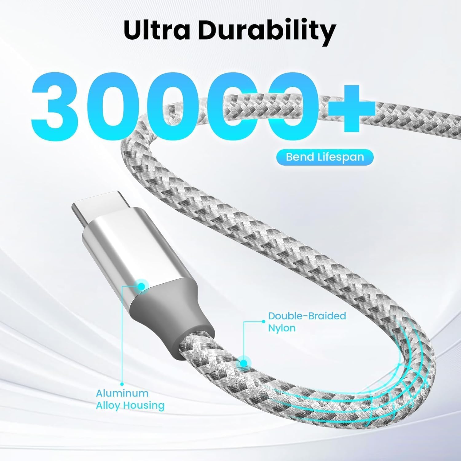 Thumbnail 6 de KYEHD USB C Cable 10FT 60W fast charging cable