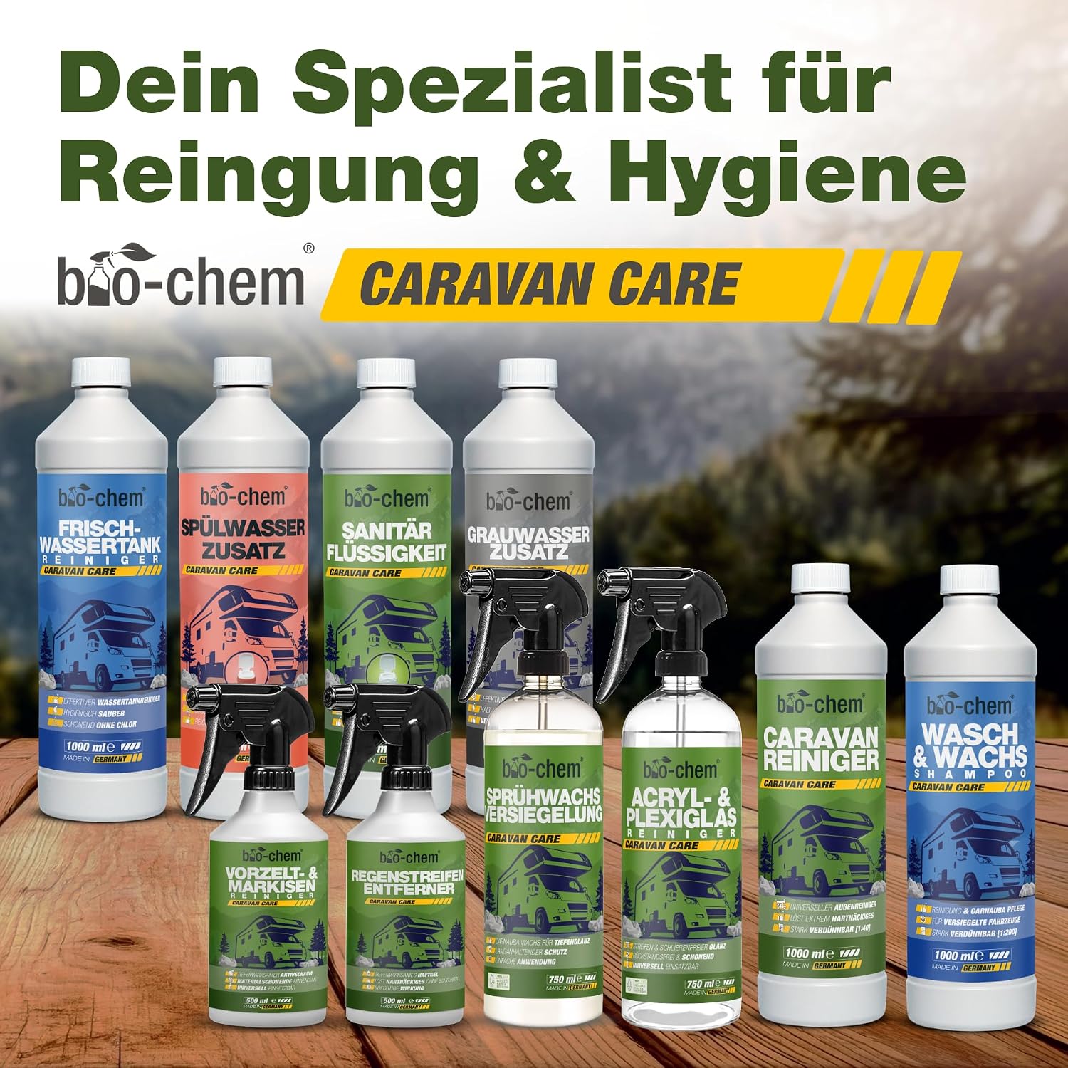 Detalle de bio-chem Sanitärflüssigkeit Campingtoilette 1L – Mikrobiologischer Zusatz gegen Gerüche und Fäkalien