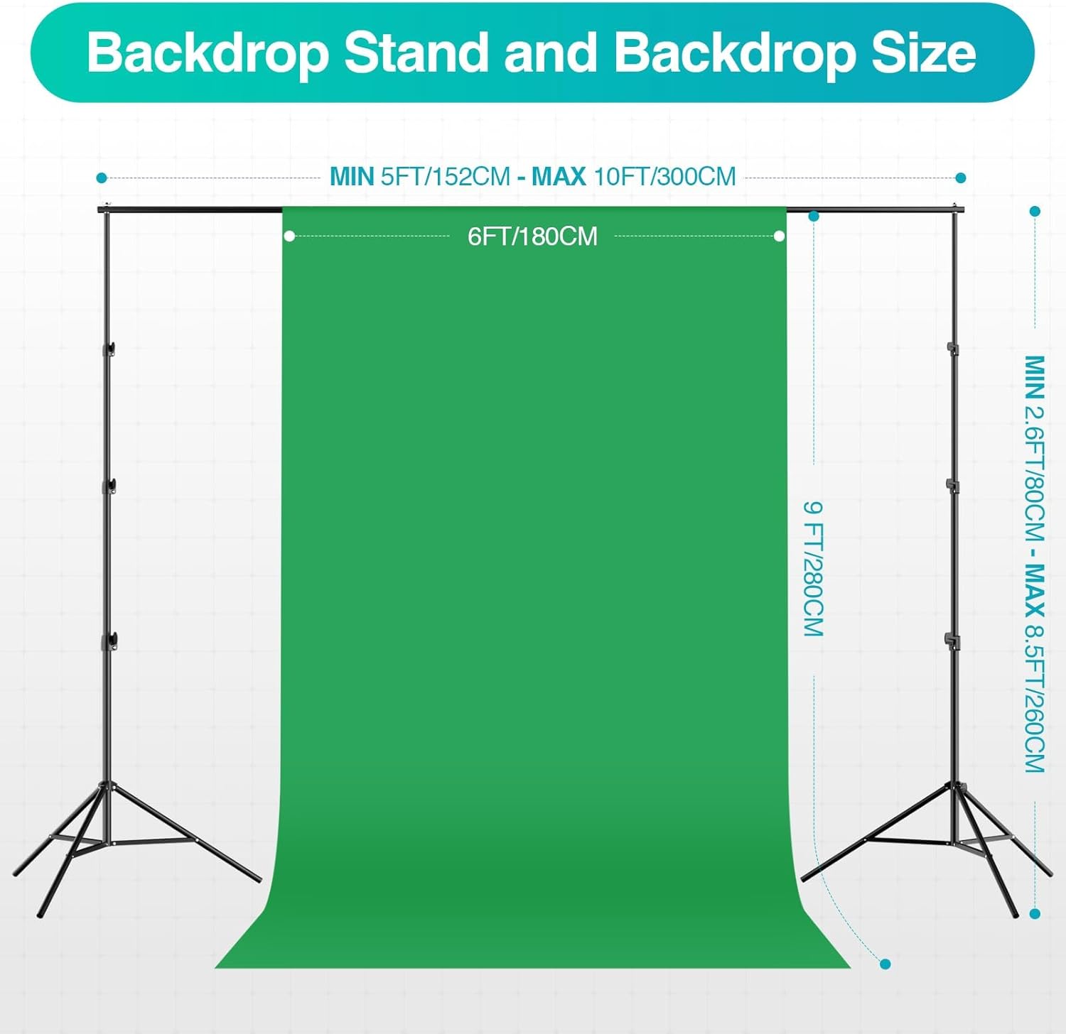 Detalle 2 de EMART 8.5 x 10 ft Backdrop Support System
