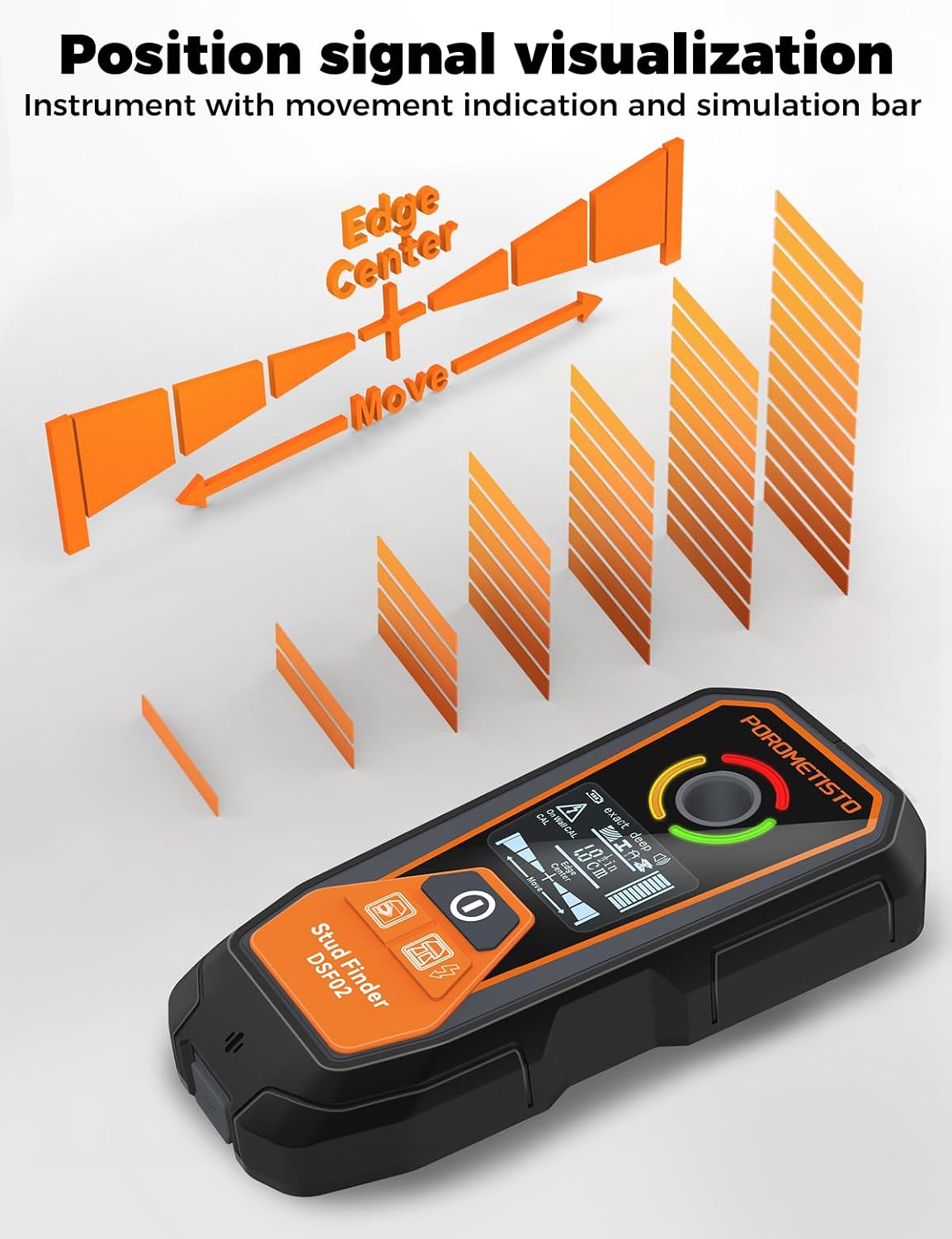 Thumbnail 6 de POROMETISTO DSF02 6-in-1 wandscanner met LCD en kabeldetectie