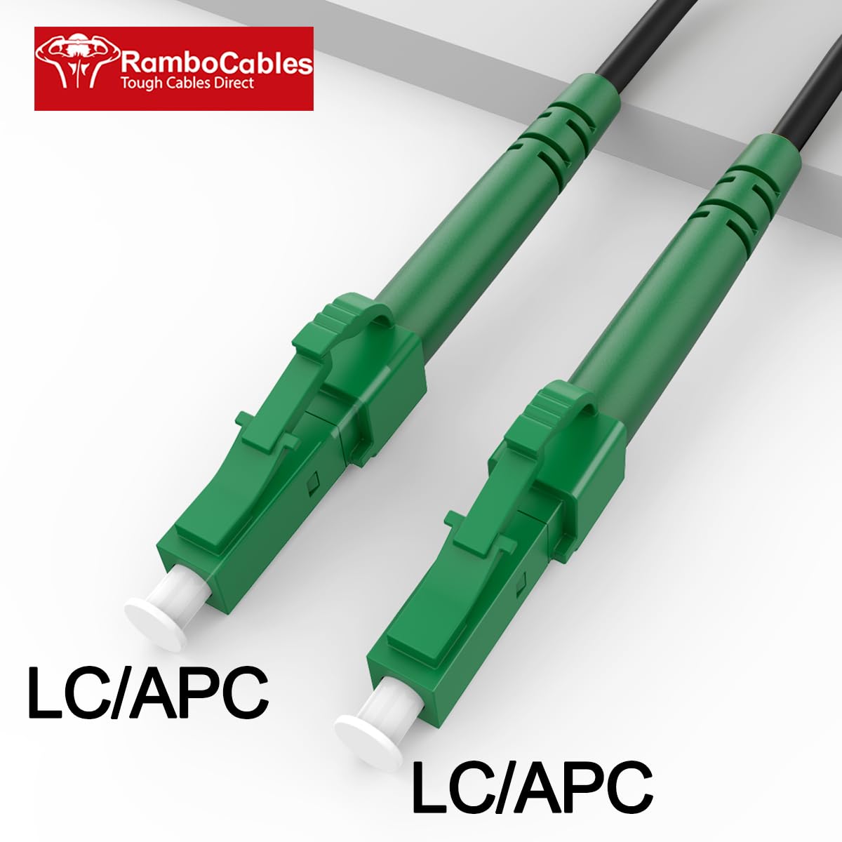 Thumbnail 1 de RamboCables 15M Gepanzertes Glasfaserkabel LC/APC auf LC/APC – Simplex, OS2 9/125 μm, LSZH