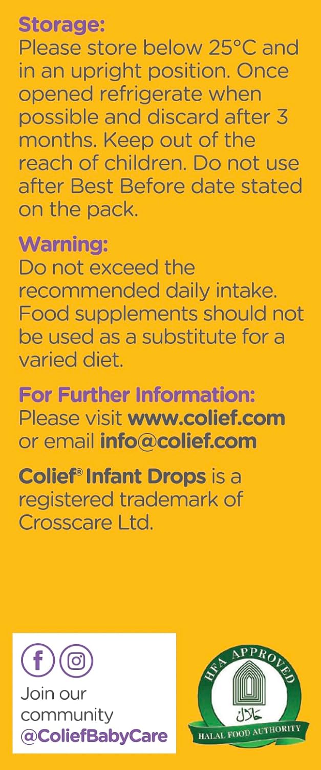 Detalle de Colief Infant Drops: Lactase Enzyme Drops for Colic Relief in Babies (15ml)