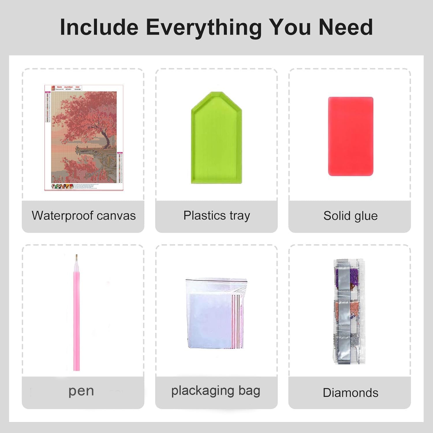 Detalle 1 de RYMILIE 5D Lakeside Diamond Painting Kit, 12x16in Full-Square Canvas