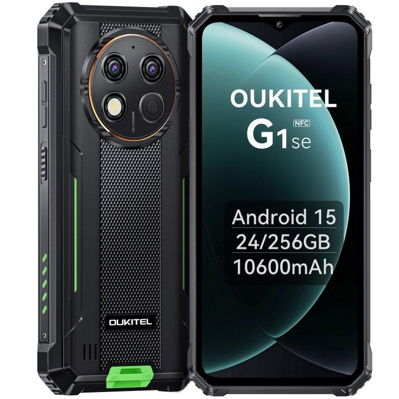 Detalle de Oukitel G1 4G 6GB/256GB, 6.52" Verde: resistencia y autonomía para trabajo de campo