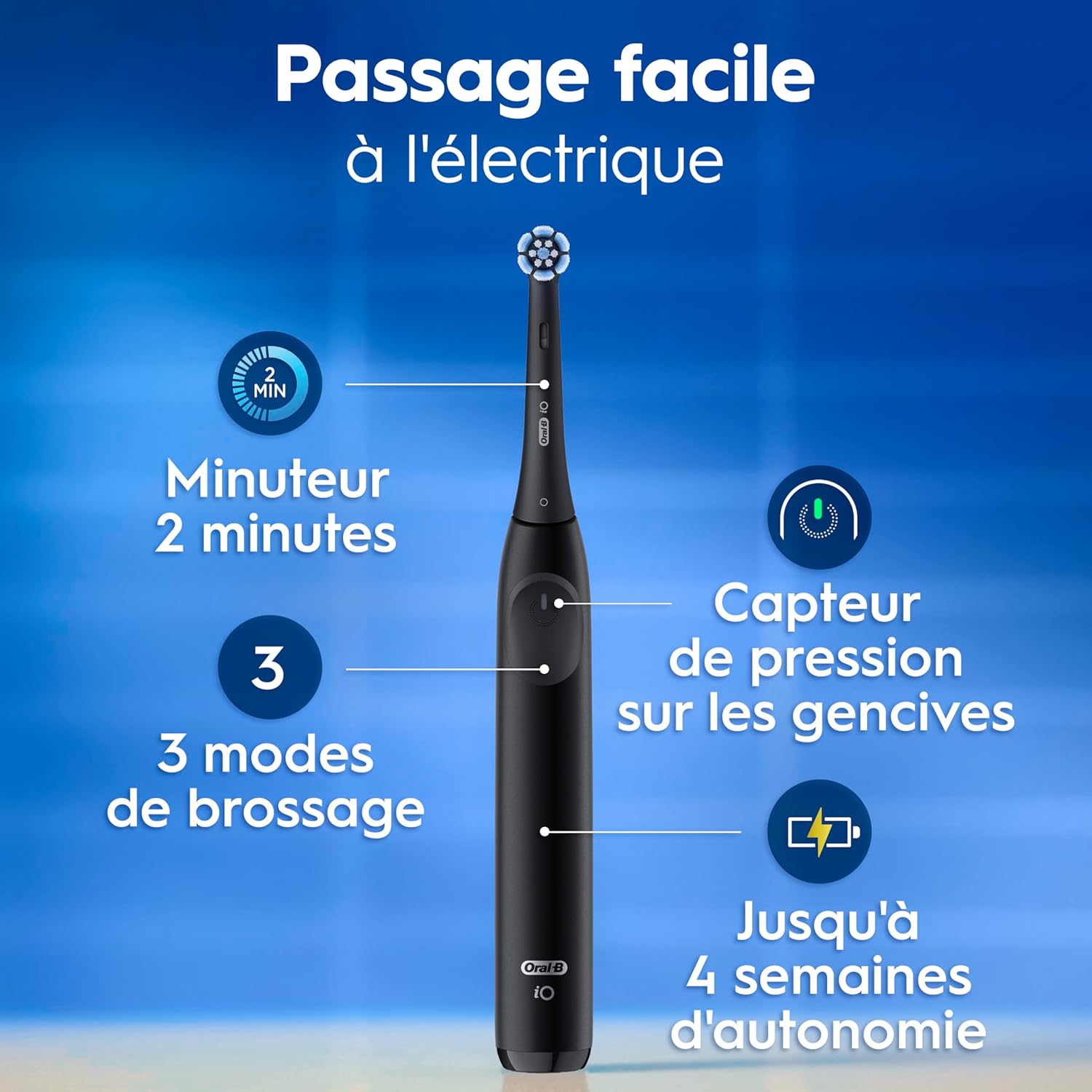 Thumbnail 2 de Oral‑B iO2 Brosse à dents électrique, 3 modes