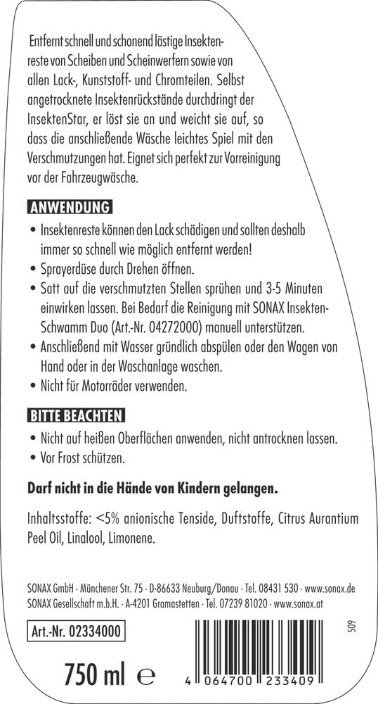 Thumbnail 1 de SONAX InsektenStar Insektenentferner 750 ml