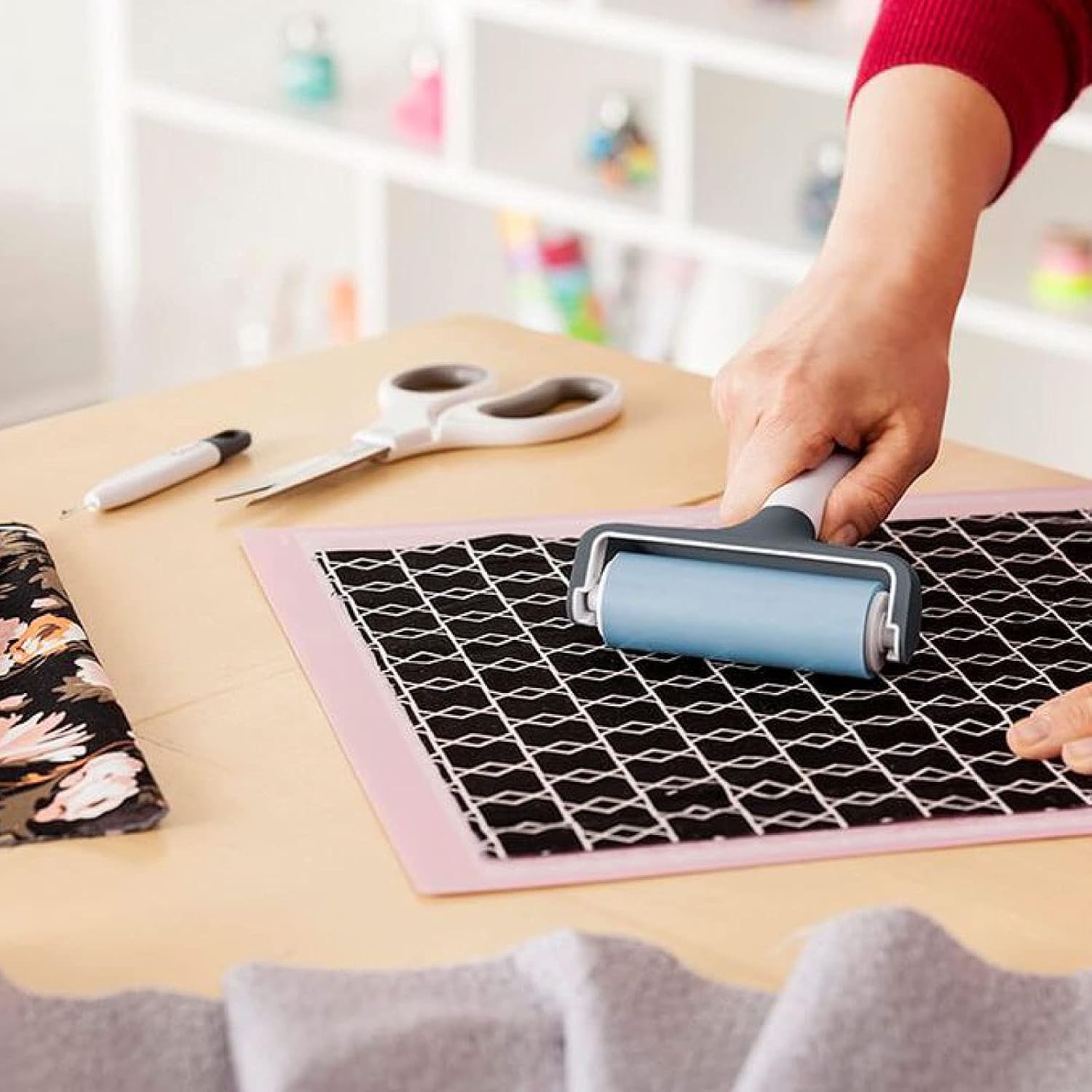 Detalle 2 de Cricut Fabric Grip Mat 布用カッティングマット 30.5cm×30.5cm 2枚セット Maker・Explore対応