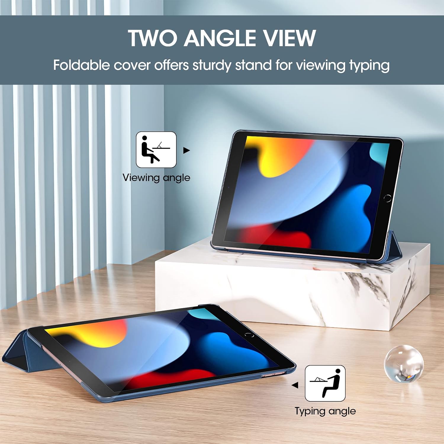 Thumbnail 3 de ProCase Hülle iPad 9/8/7 10,2 Zoll Navy