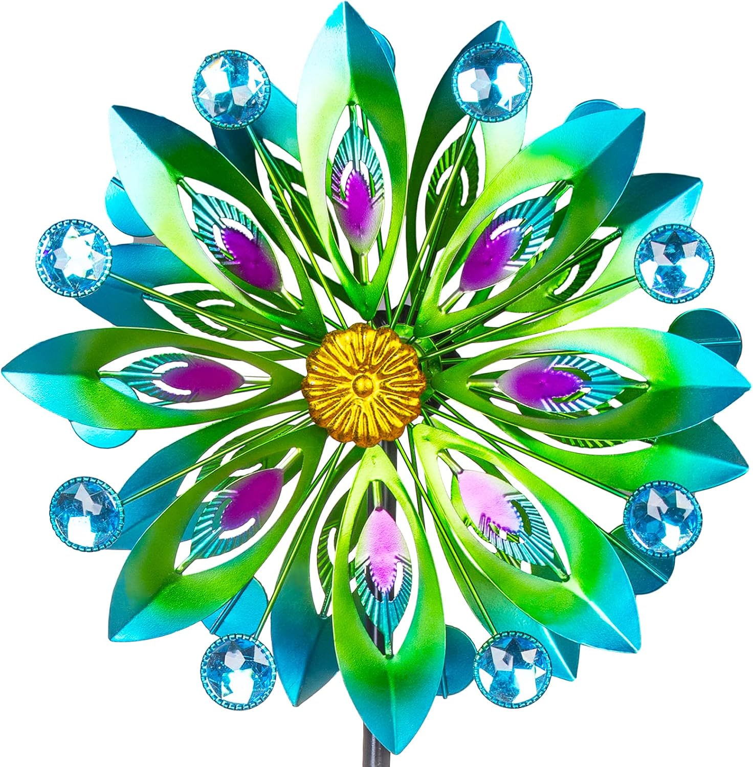 Viveta Kinetic Wind Spinner (53 inch) Outdoor Metal Double Windmill Yard & Garden Décor