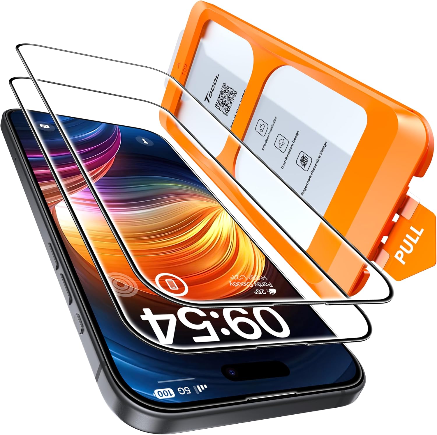 Detalle de TOCOL Schutzfolie für iPhone 15 6,1 Zoll 9H Panzerglas