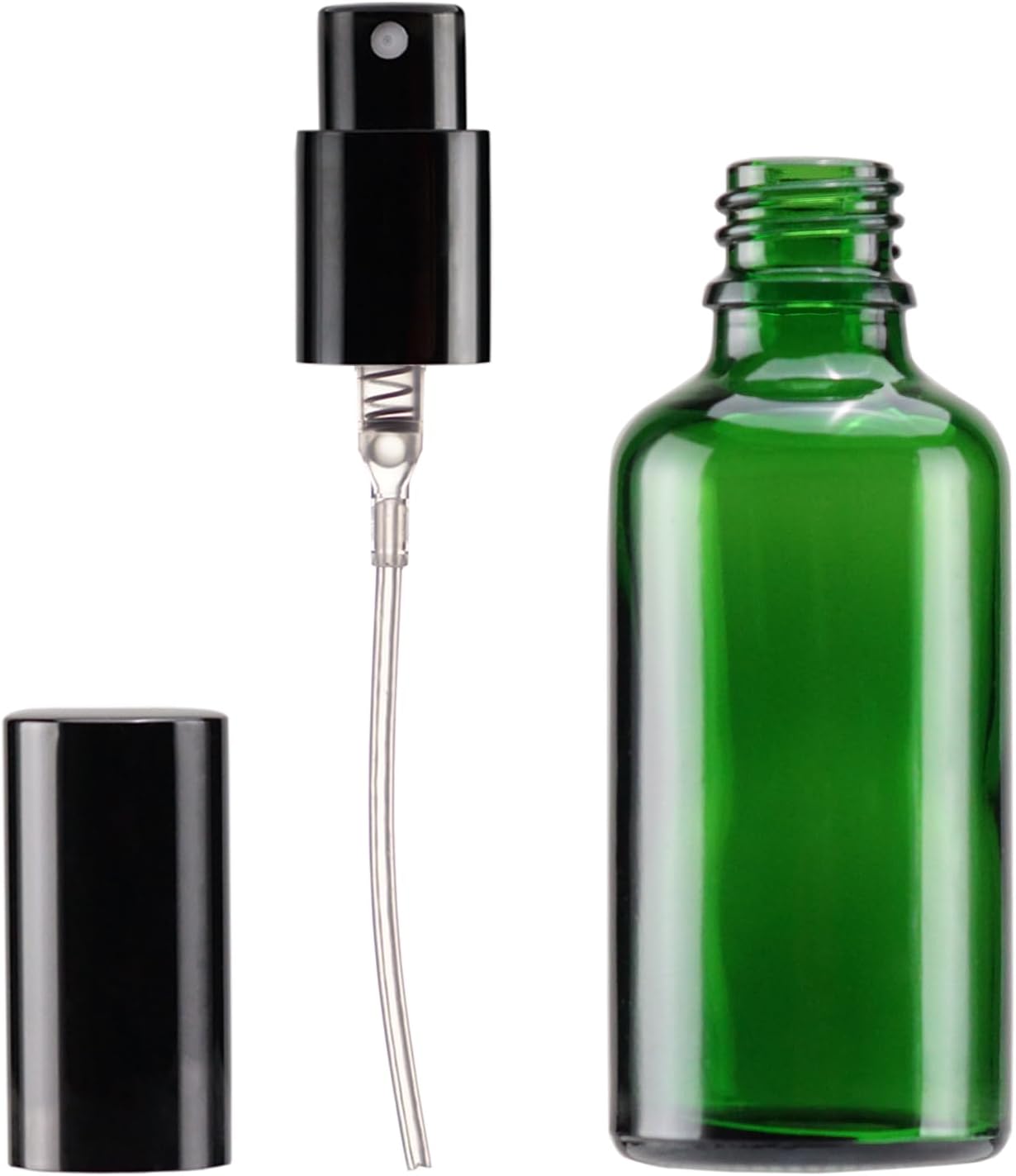 Thumbnail 3 de YIZHAO Grün Sprühflasche aus Glas 50 ml (12er-Set) – Sprühkopf, UV-Schutz für ätherische Öle & Kosmetik