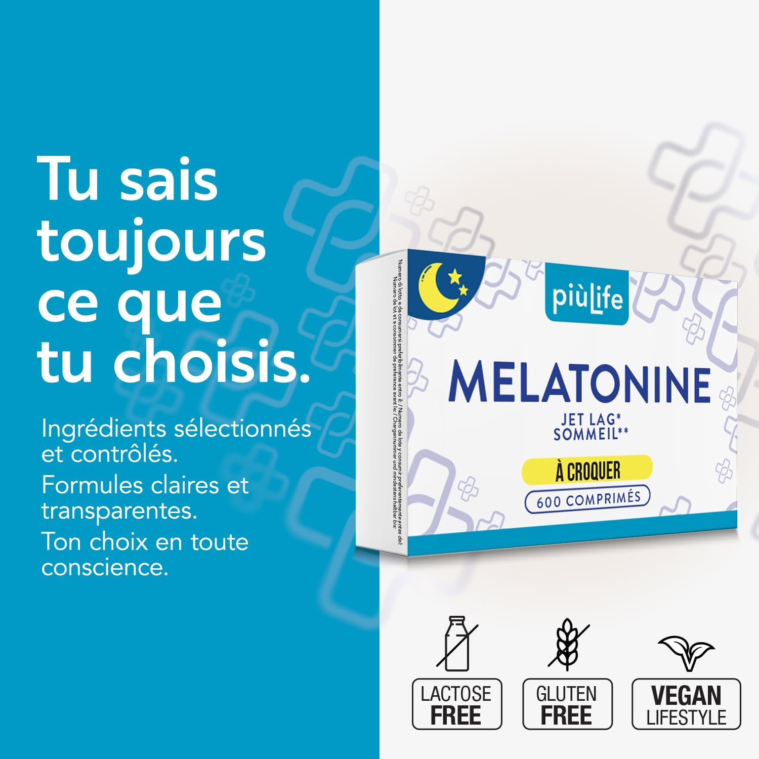 Detalle 2 de PiùLife Melatonine 1,9 mg 600 comprimés 😴