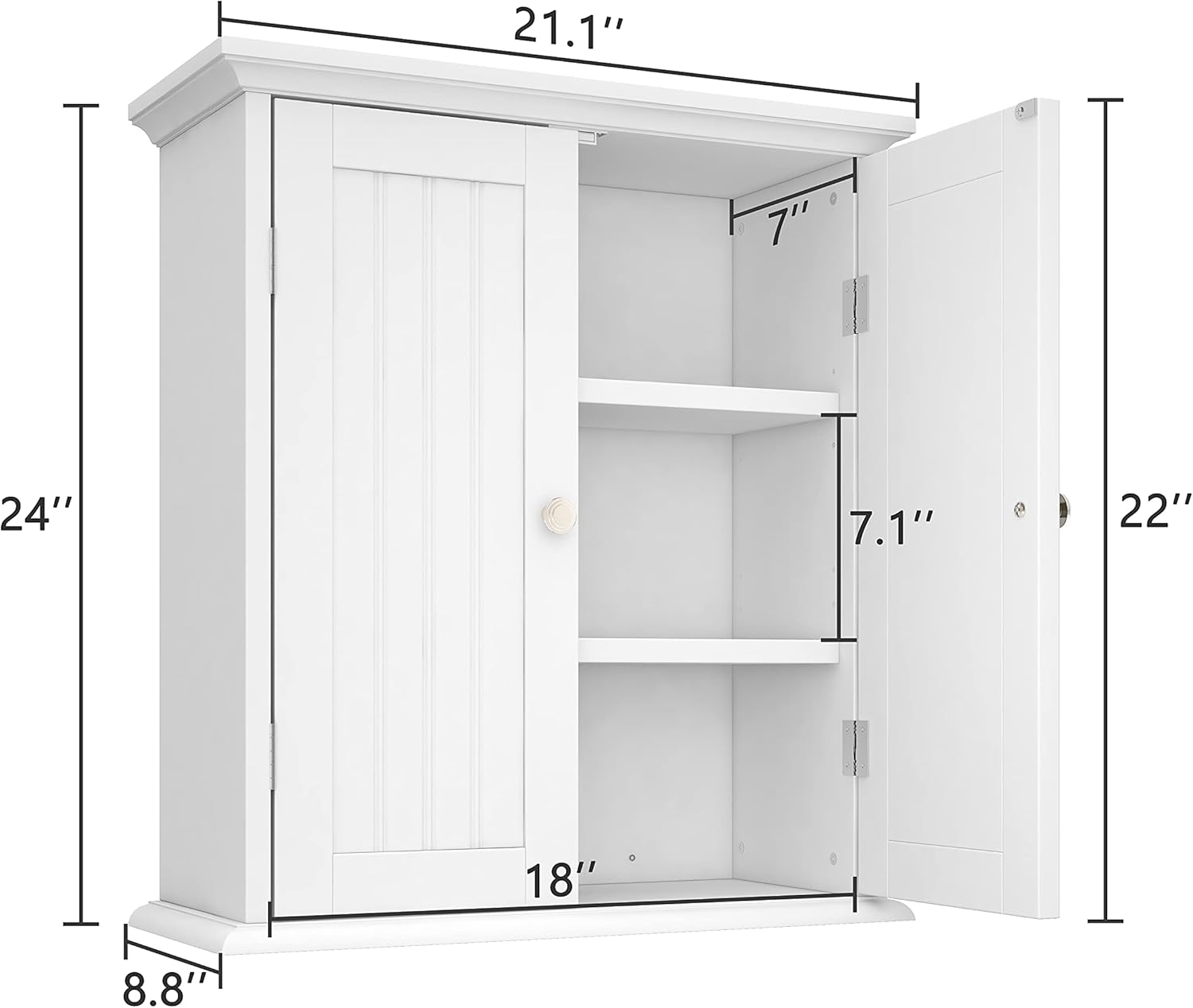 Thumbnail 2 de ChooChoo Bathroom Wall Cabinet: Over-The-Toilet Medicine Cabinet with Adjustable Shelves