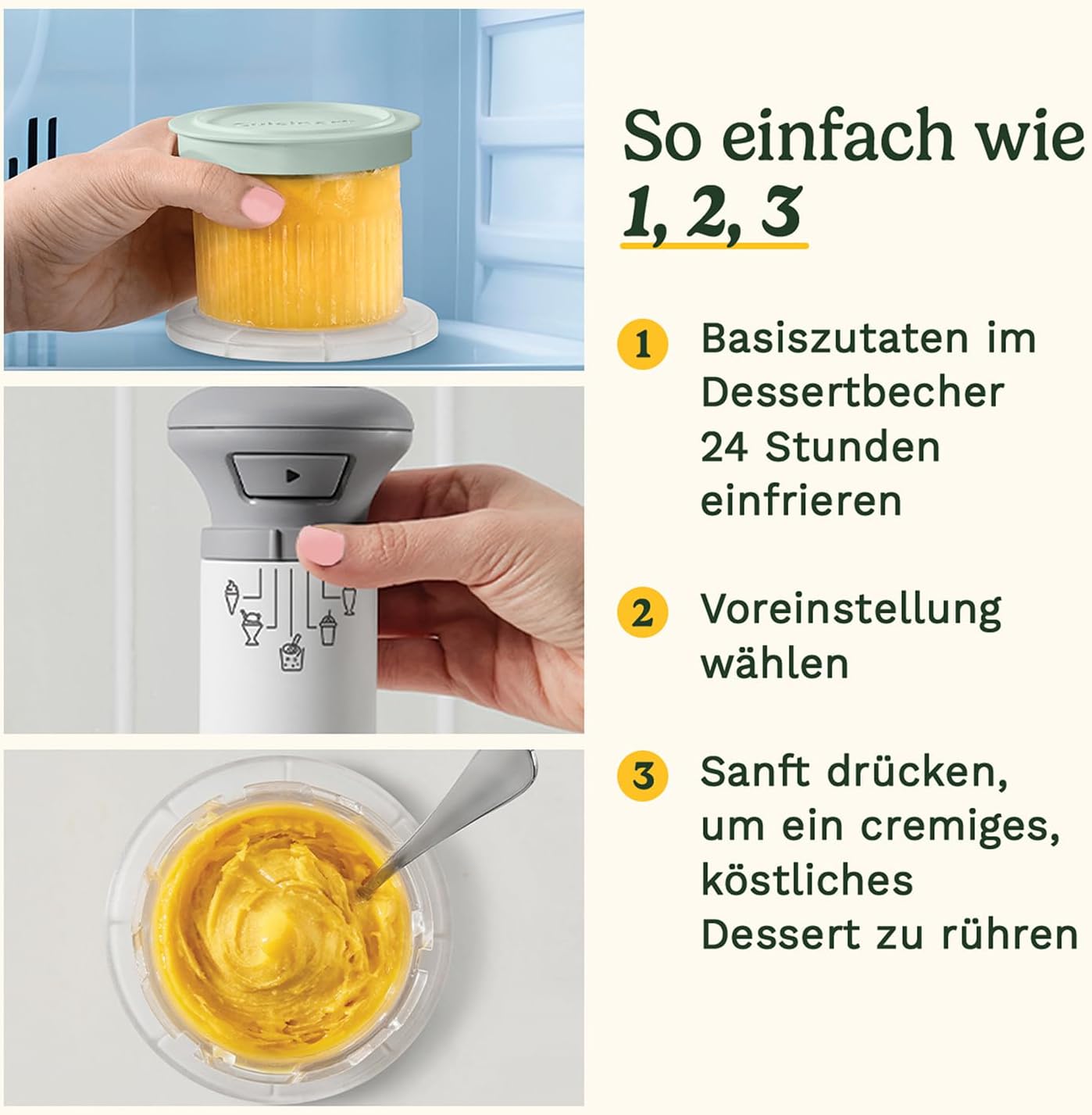 Thumbnail 5 de Cuisinart FreezeWand Eismaschine – 5in1: Eiscreme, Sorbet, Milchshake, Slushie in 3 Bechern
