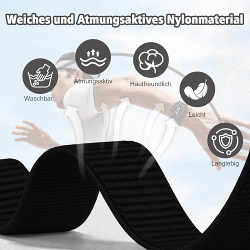 Detalle de Gugobit 26mm Nylonarmband für Garmin Fenix 8 (51mm) und verwandte Modelle