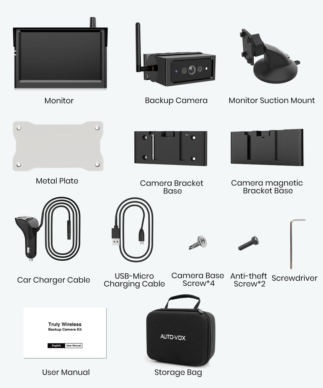 Thumbnail 6 de AUTO VOX Wireless Backup Camera Magnetic: 1080P, 2-Channel, 1-Min Install