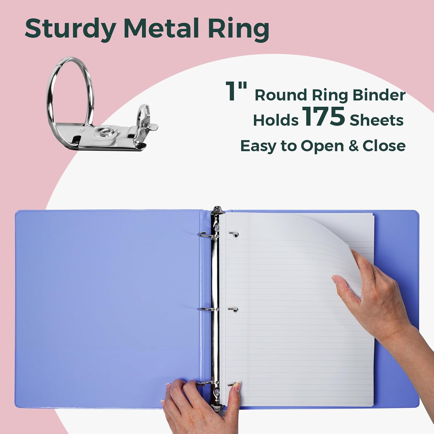 Detalle de POPRUN 3 Ring Binder 1.5" — 325-sheet organizer