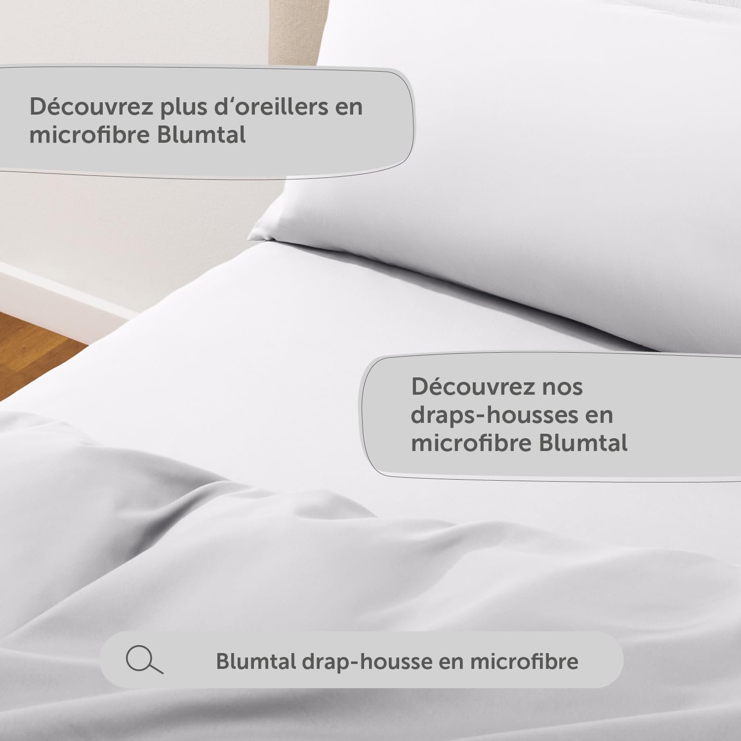 Thumbnail 6 de Blumtal Housse de Couette 200x200 + taie d'oreiller 40x80cm – Parure de lit été en microfibre certifiée Oeko-Tex