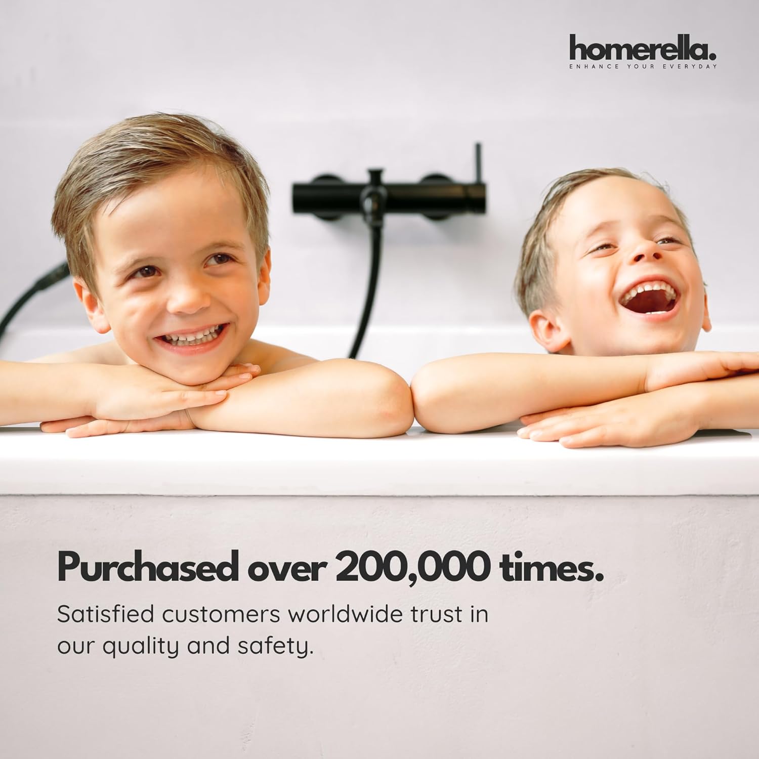 Thumbnail 6 de Homerella Bath Mat Non Slip Anti Mould Kids 100x40cm with 2 Hooks – Colourful Underwater ABC