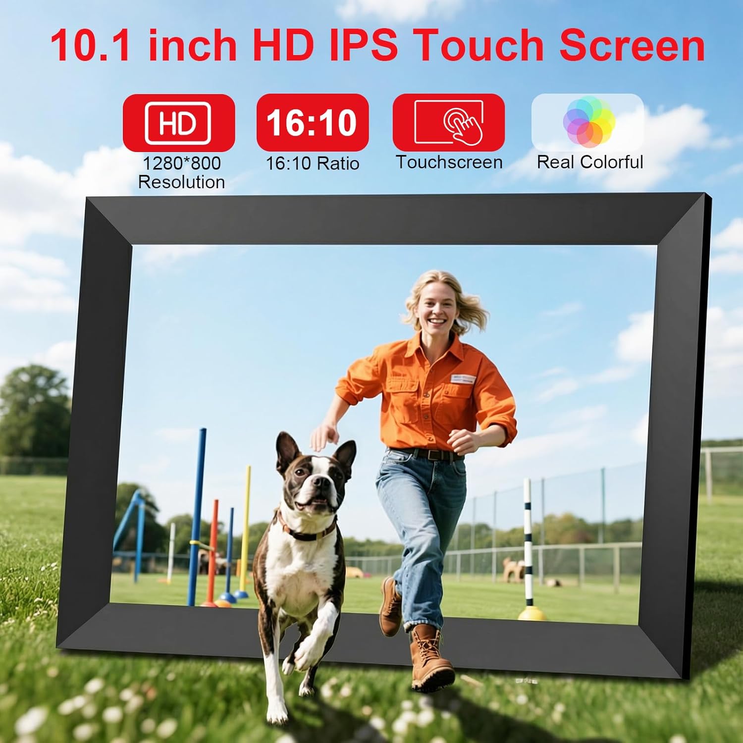 Thumbnail 3 de Frameo 10.1 Inch WiFi Digital Picture Frame with 1280x800 IPS Touch Screen