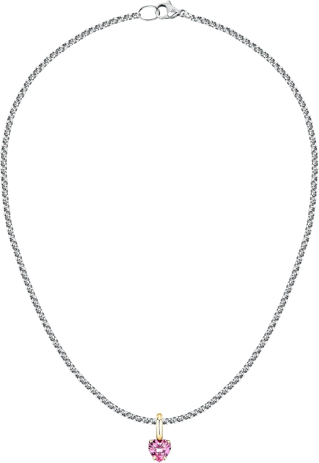Detalle de Morellato Collana Donna Cuore in Acciaio, Zirconi – Collezione DROPS SCZ1355