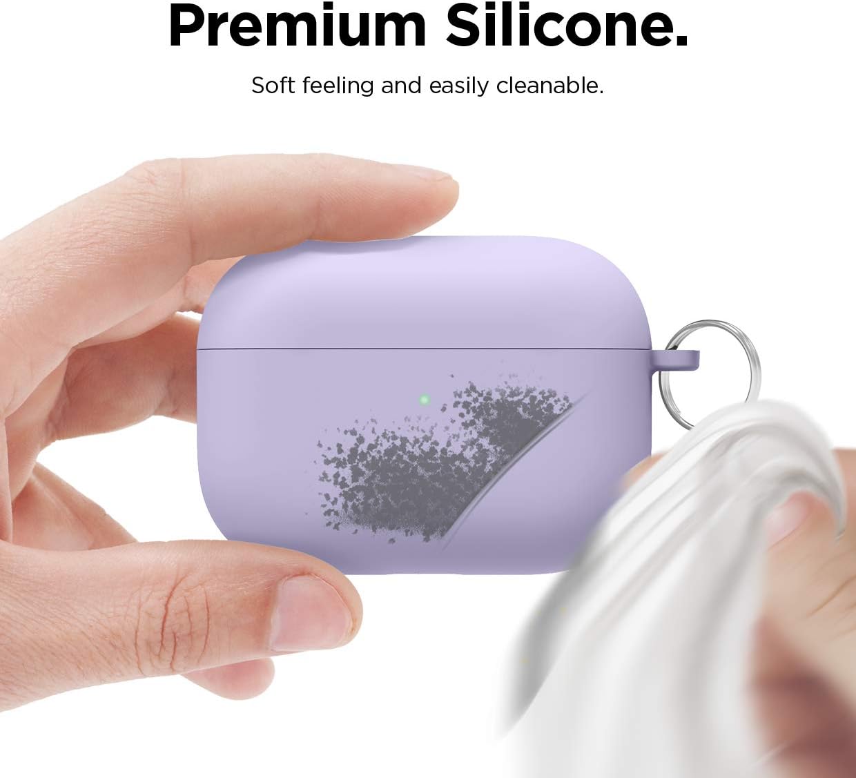 Thumbnail 4 de elago Étui liquide hybride avec mousqueton pour AirPods Pro – protection triple couche (lavande)