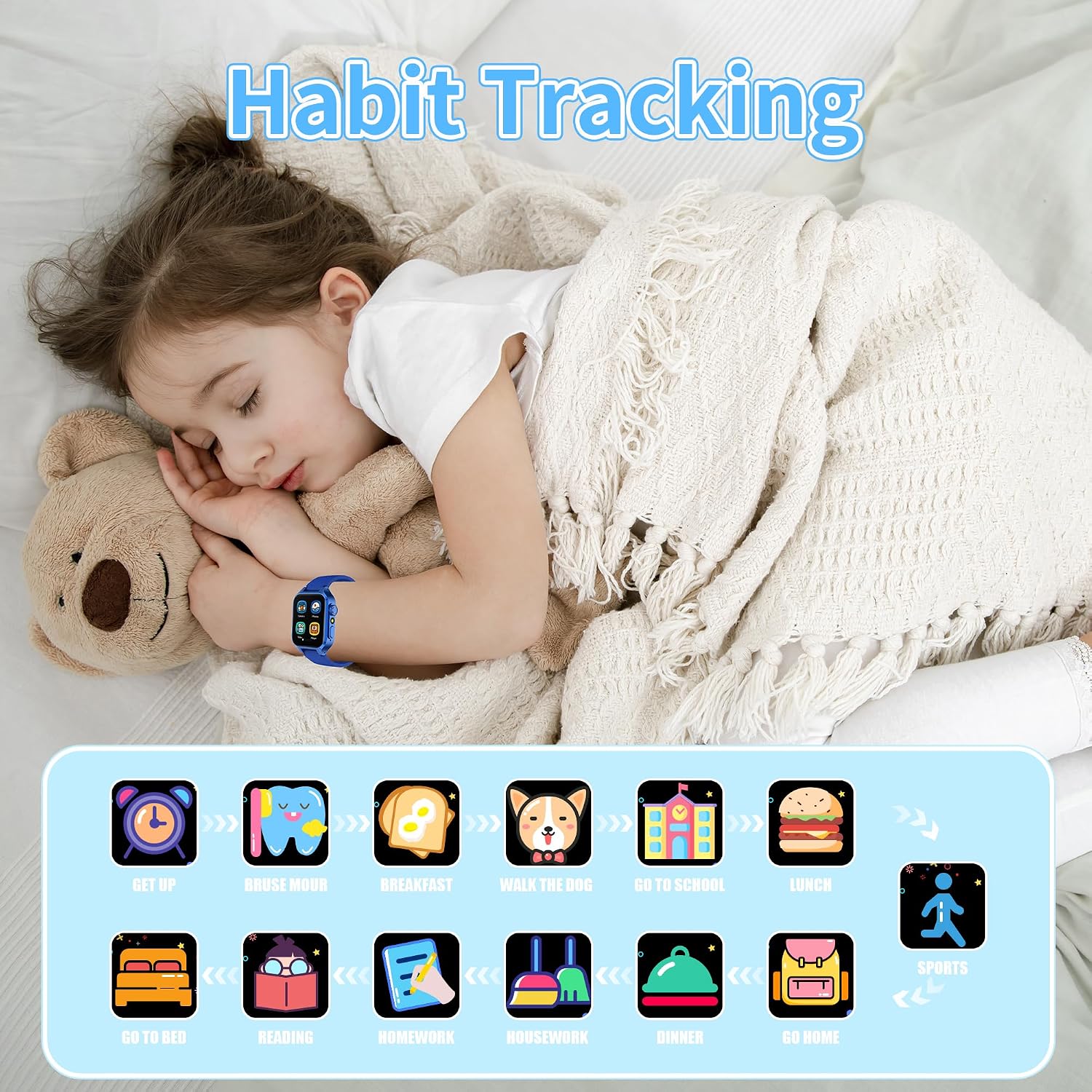 Detalle de Kids smart watch with 100+ learn cards