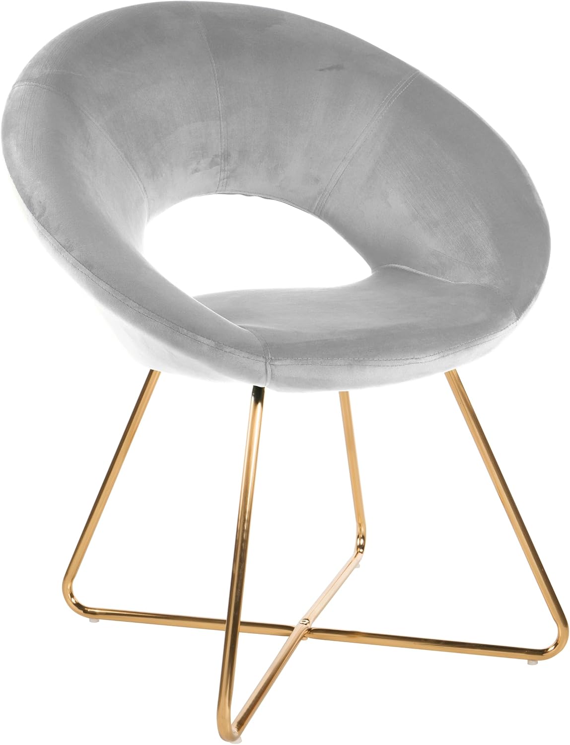 Detalle de Baroni Home Poltrona Velluto Blu Petrolio 71 cm