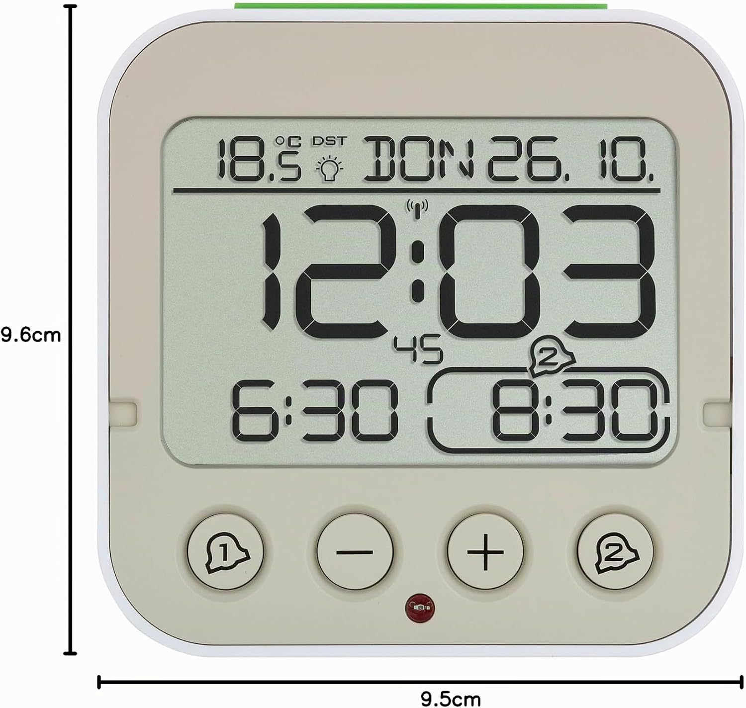 Thumbnail 6 de TFA Dostmann Réveil numérique Bingo 2.0, 60.2550.02 – Horloge radio-pilotée, double alarme et température