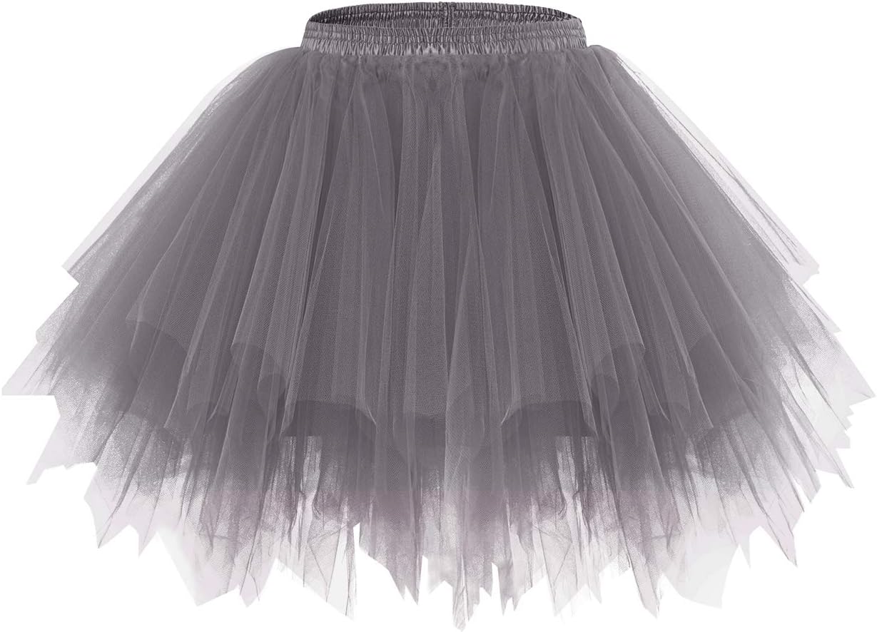 Thumbnail 6 de Bridesmay short tulle skirt for women – 50s vintage ballet tutu style for Halloween, cosplay and stage