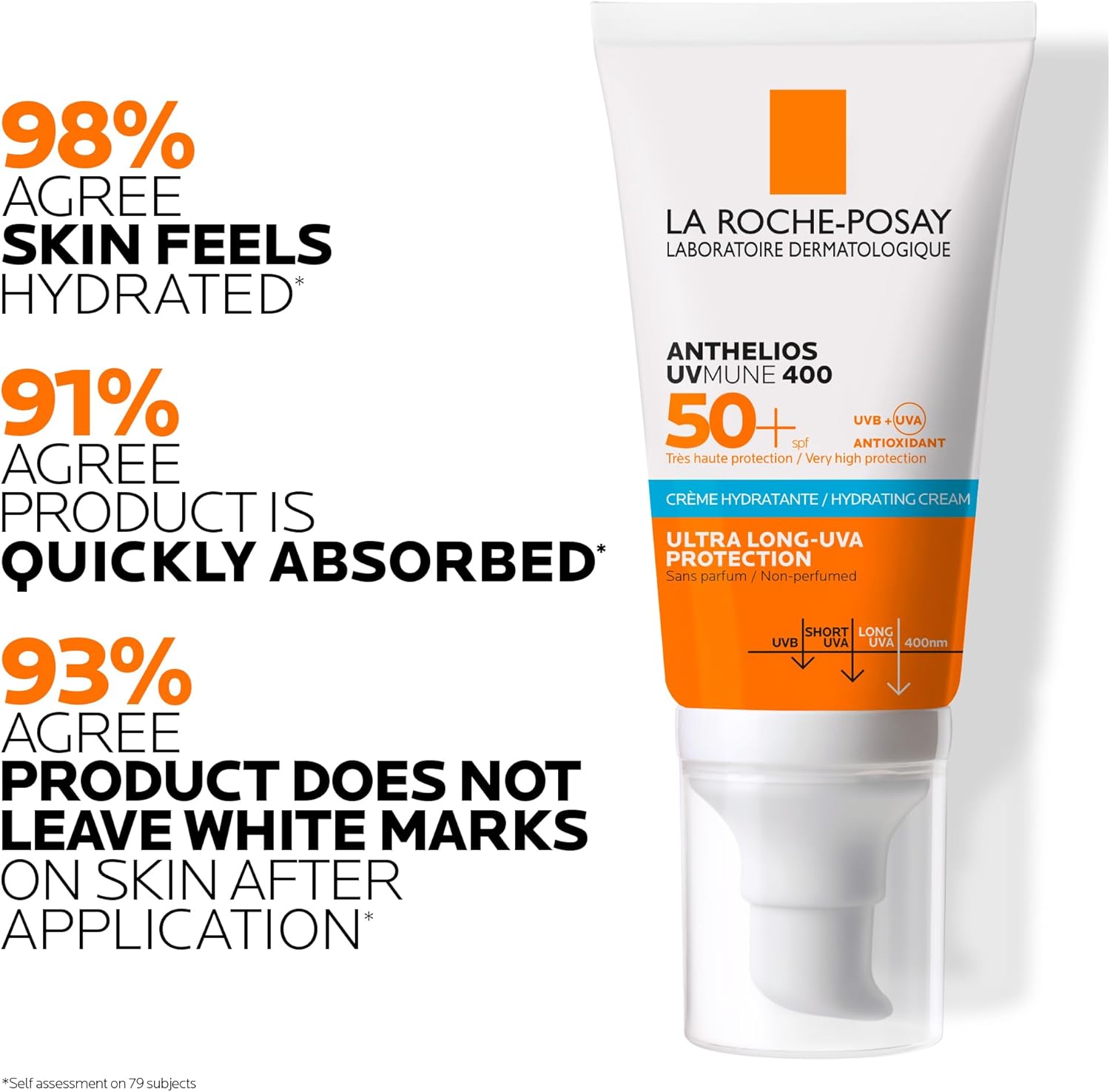 Detalle de La Roche-Posay Anthelios UVMune 400 Hydrating Cream SPF50+ for Dry Sensitive Skin