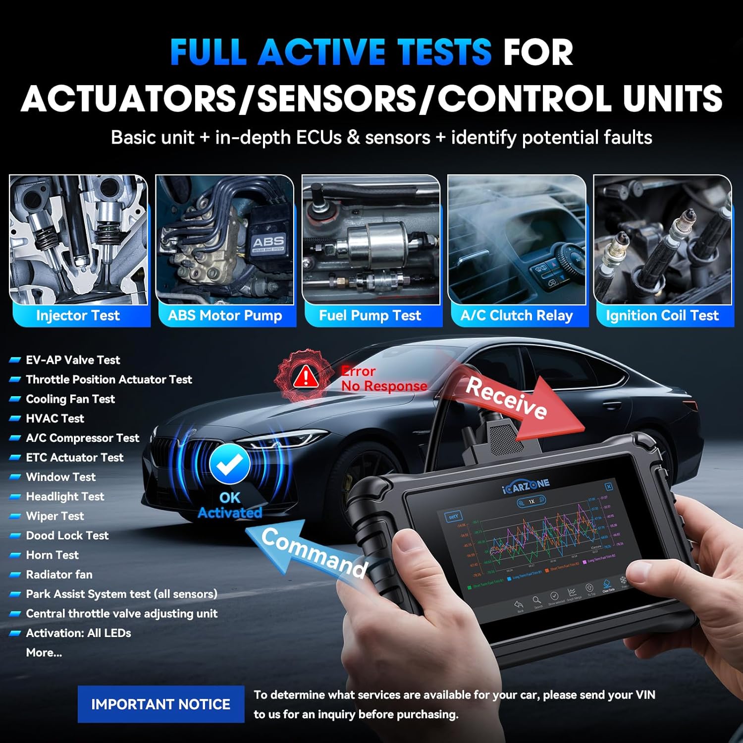 Detalle 2 de ICARZONE UR800 Bidirectional Car Diagnostic Tool