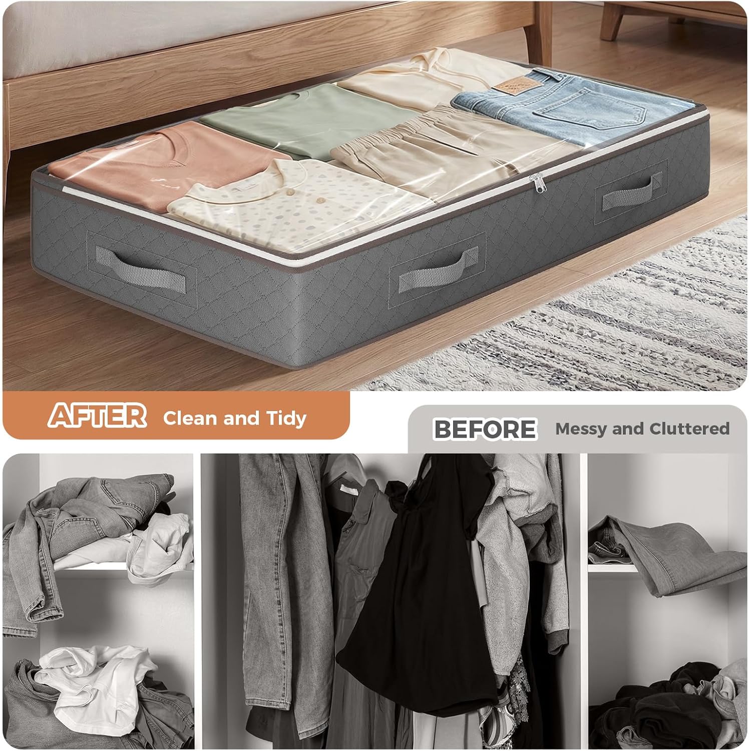 Thumbnail 4 de Budding Joy 90L Under Bed Storage
