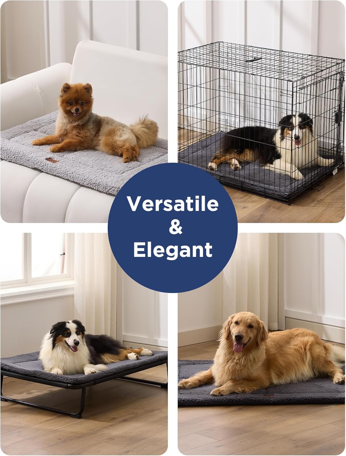 Thumbnail 4 de Joydeco Low-Profile Reversible Dog Mat Bed Pad (112x81cm) in Light Grey